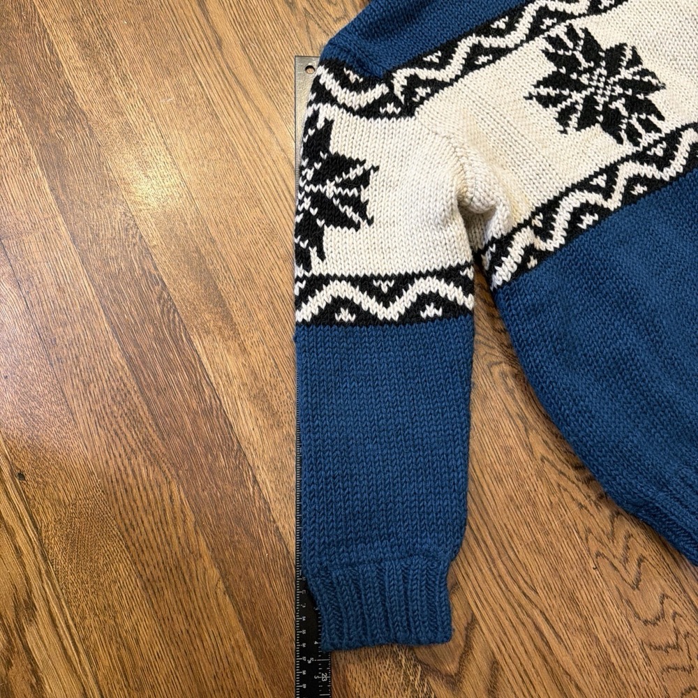 Sundance Lost Horizons XXS/P Blue Jorunn Nordic Cardigan Cowichan Sweater Jacket - Picture 9 of 16